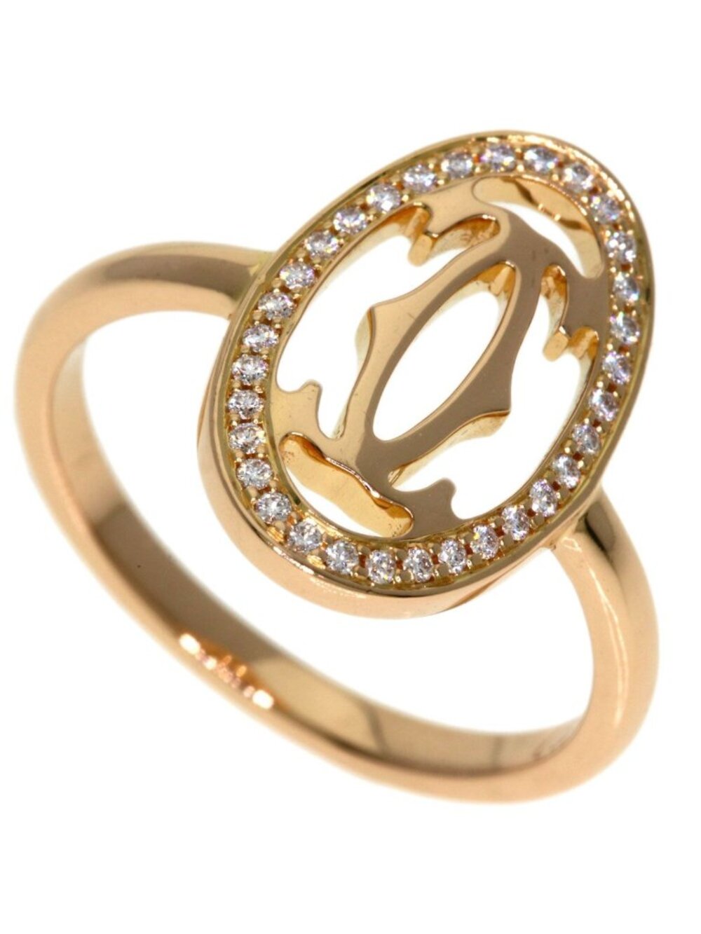 Cartier Logo Double C 51 Ring 18k Pink Gold
